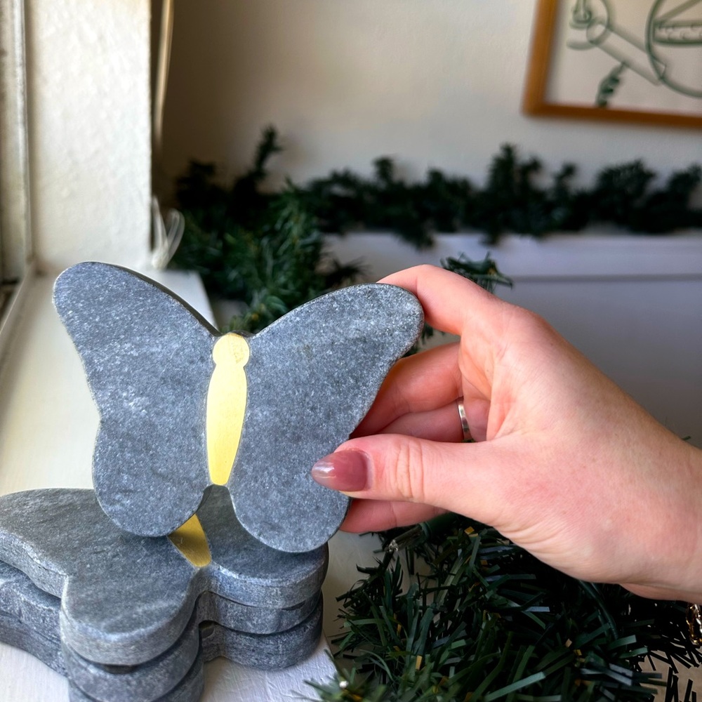 Marble Butterfly Coasters
